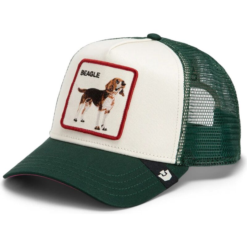 gorra-trucker-verde-perro-shadow-beagle-off-the-leash-the-farm-de-goorin-bros