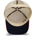 gorra-trucker-roja-y-beige-gallo-the-suede-rooster-microsuede-cock-the-farm-de-goorin-bros