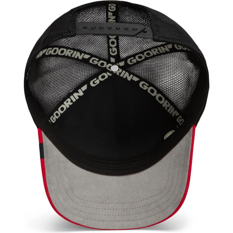 gorra-trucker-negra-y-roja-calavera-cancelled-skull-trucker-microsuede-the-farm-de-goorin-bros gorra-trucker-negra-y-roja-calavera-cancelled-skull-trucker-microsuede-the-farm-de-goorin-bros