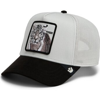 Gorra trucker gris y negra tigre Suede Tiger Microsuede The Farm de Goorin Bros.