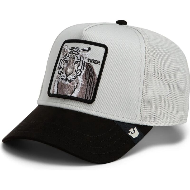 gorra-trucker-gris-y-negra-tigre-suede-tiger-microsuede-the-farm-de-goorin-bros