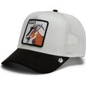 gorra-trucker-gris-y-negra-cabra-suede-greatest-goat-microsuede-the-farm-de-goorin-bros