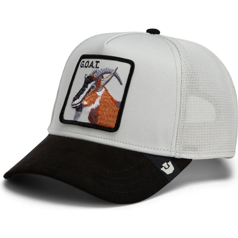 gorra-trucker-gris-y-negra-cabra-suede-greatest-goat-microsuede-the-farm-de-goorin-bros gorra-trucker-gris-y-negra-cabra-suede-greatest-goat-microsuede-the-farm-de-goorin-bros