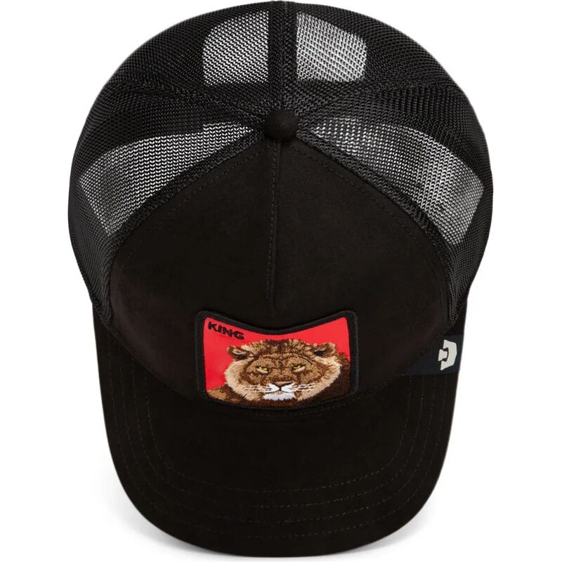 goorin-bros-lion-re-leone-rosso-microsuede-king-the-farm-black-and-red-trucker-hat