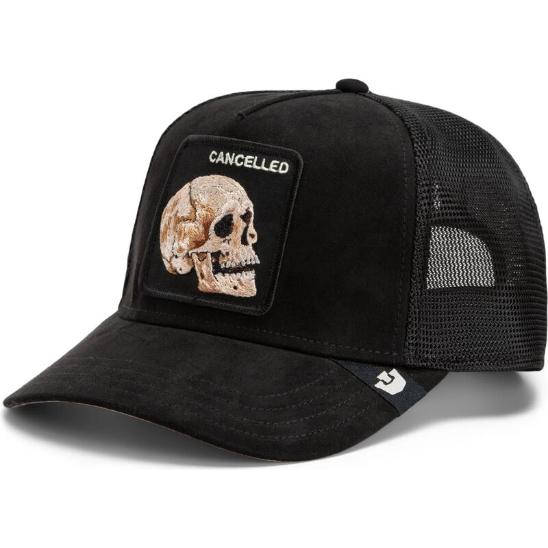 gorra-trucker-negra-calavera-suede-cancelled-skull-microsuede-the-farm-de-goorin-bros
