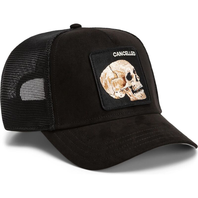 gorra-trucker-negra-calavera-suede-cancelled-skull-microsuede-the-farm-de-goorin-bros
