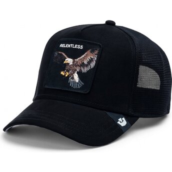 Gorra trucker negra águila Suede Relentless Eagle Microsuede The Farm de Goorin Bros.