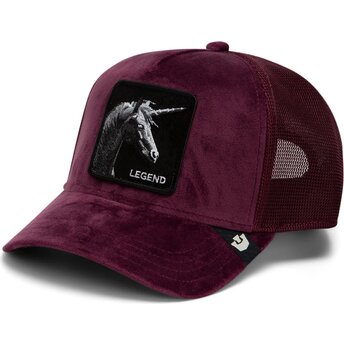 Gorra trucker granate unicornio Velour Legend The Farm de Goorin Bros.