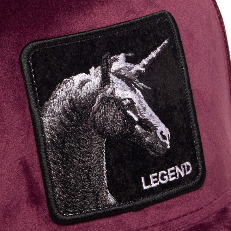 goorin-bros-unicorn-velour-legend-the-farm-maroon-trucker-hat