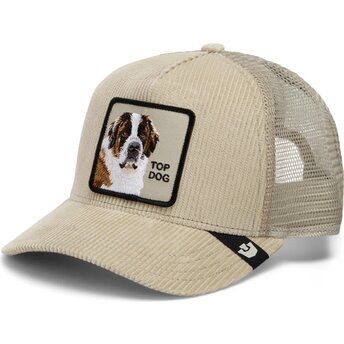 Gorra trucker beige perro Corduroy Top Dog Ridgeline The Farm de Goorin Bros.