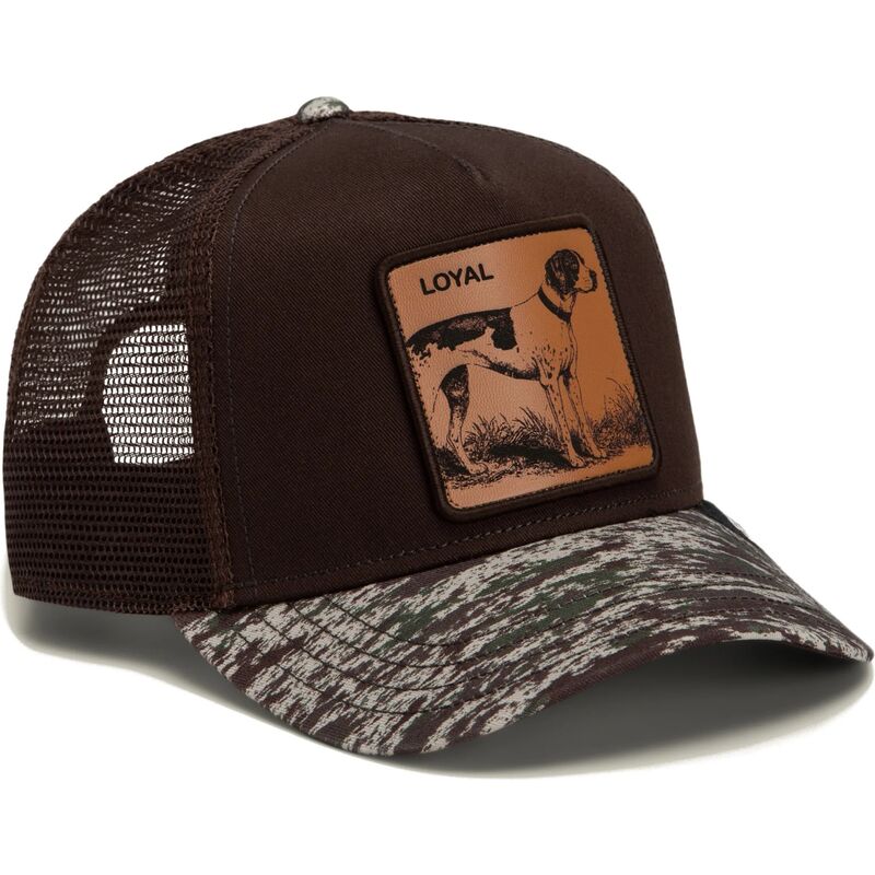 goorin-bros-engraved-dog-camo-glitch-the-farm-brown-and-camouflage-trucker-hat goorin-bros-engraved-dog-camo-glitch-the-farm-brown-and-camouflage-trucker-hat