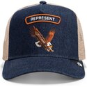 gorra-trucker-azul-marino-y-beige-aguila-represent-rocker-denim-after-dark-the-farm-de-goorin-bros