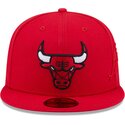 gorra-plana-roja-ajustada-59fifty-side-script-de-chicago-bulls-nba-de-new-era