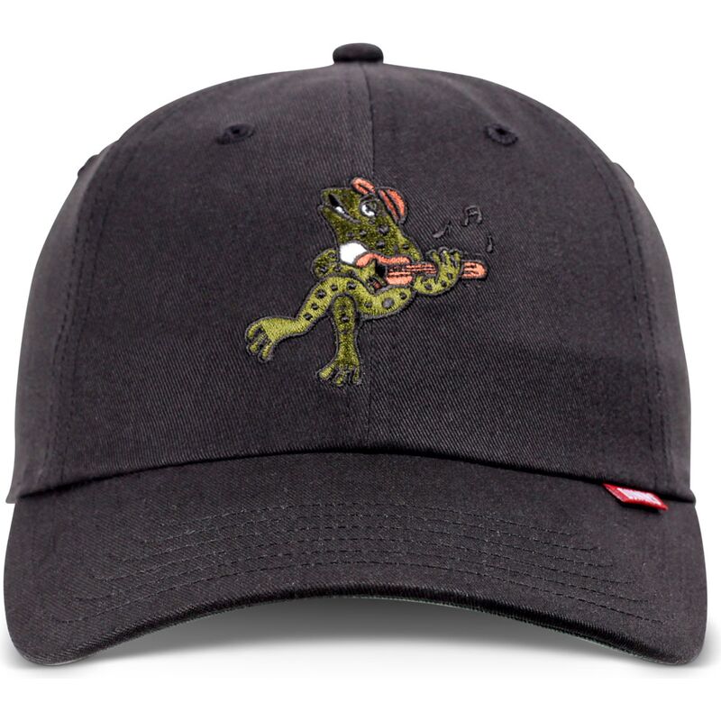 gorra-curva-negra-ajustable-do-nothing-club-weird-vibes-frog-de-djinns