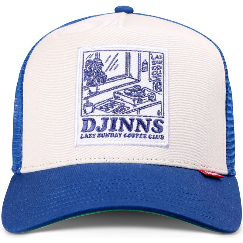 djinns-hft-lscc-lazy-sunday-coffee-club-record-white-and-blue-trucker-hat djinns-hft-lscc-lazy-sunday-coffee-club-record-white-and-blue-trucker-hat