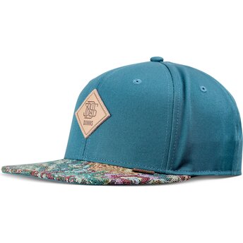 Gorra plana azul y multicolor snapback Color Explo de Djinns