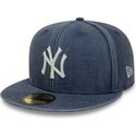 gorra-plana-azul-marino-ajustada-59fifty-washed-de-new-york-yankees-mlb-de-new-era