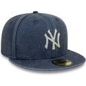 gorra-plana-azul-marino-ajustada-59fifty-washed-de-new-york-yankees-mlb-de-new-era