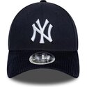 new-era-curved-brim-9forty-m-crown-cord-visor-new-york-yankees-mlb-navy-blue-snapback-cap