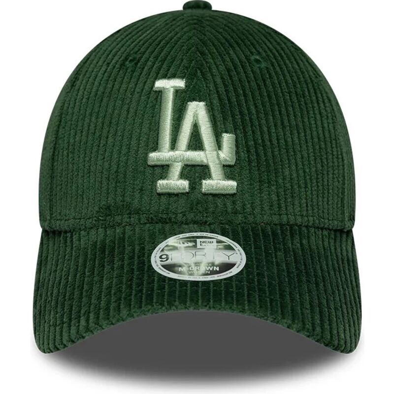 new-era-curved-brim-women-green-logo-9forty-m-crown-chunky-cord-los-angeles-dodgers-mlb-green-snapback-cap