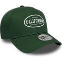 gorra-curva-verde-snapback-e-frame-rubber-logo-de-california-los-angeles-de-new-era