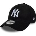 new-era-curved-brim-9forty-entry-cord-new-york-yankees-mlb-black-snapback-cap