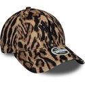 new-era-curved-brim-women-9forty-ocelot-print-new-york-yankees-mlb-leopard-adjustable-cap