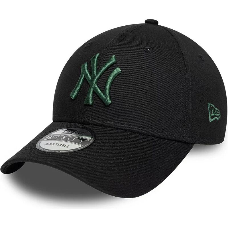 gorra-curva-negra-ajustable-con-logo-verde-oscuro-9forty-league-essential-de-new-york-yankees-mlb-de-new-era