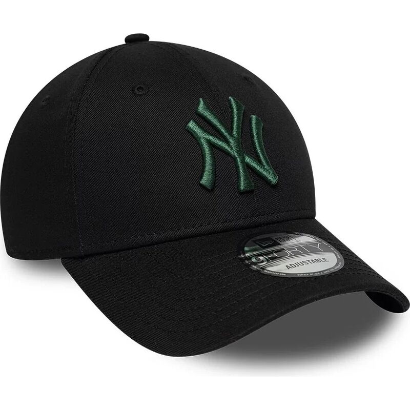 gorra-curva-negra-ajustable-con-logo-verde-oscuro-9forty-league-essential-de-new-york-yankees-mlb-de-new-era