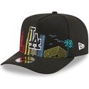 new-era-curved-brim-9fifty-a-frame-precurved-skyline-los-angeles-dodgers-mlb-black-snapback-cap