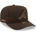 new-era-curved-brim-9fifty-a-frame-precurved-visor-pin-atlanta-braves-mlb-brown-snapback-cap