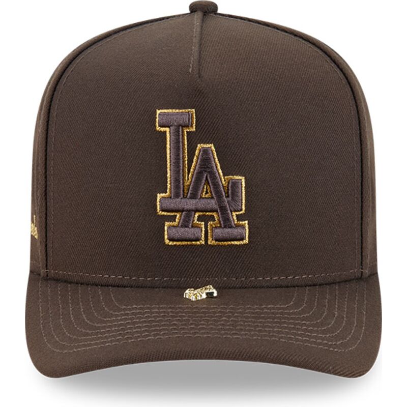 gorra-curva-marron-snapback-9fifty-a-frame-precurved-visor-pin-de-los-angeles-dodgers-mlb-de-new-era