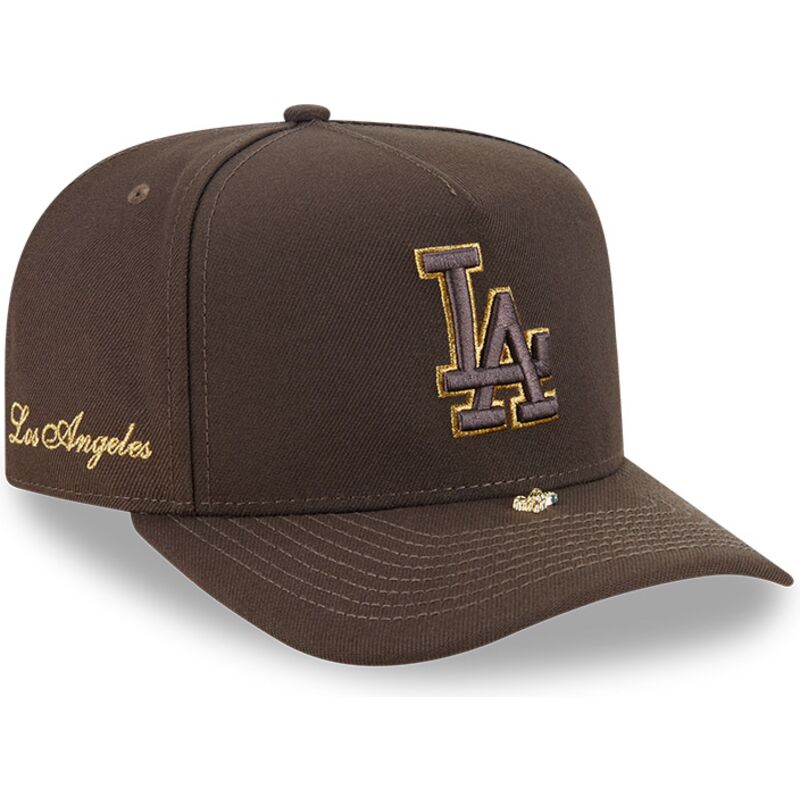 new-era-curved-brim-9fifty-a-frame-precurved-visor-pin-los-angeles-dodgers-mlb-brown-snapback-cap new-era-curved-brim-9fifty-a-frame-precurved-visor-pin-los-angeles-dodgers-mlb-brown-snapback-cap