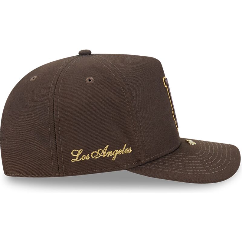 new-era-curved-brim-9fifty-a-frame-precurved-visor-pin-los-angeles-dodgers-mlb-brown-snapback-cap new-era-curved-brim-9fifty-a-frame-precurved-visor-pin-los-angeles-dodgers-mlb-brown-snapback-cap