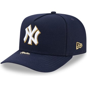 Gorra curva azul marino snapback 9FIFTY A Frame Precurved Visor Pin de New York Yankees MLB de New Era