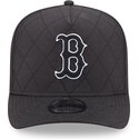 gorra-curva-negra-snapback-con-logo-negro-9fifty-a-frame-precurved-checkered-de-boston-red-sox-mlb-de-new-era
