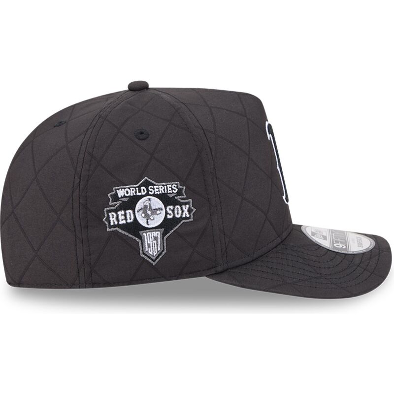 gorra-curva-negra-snapback-con-logo-negro-9fifty-a-frame-precurved-checkered-de-boston-red-sox-mlb-de-new-era gorra-curva-negra-snapback-con-logo-negro-9fifty-a-frame-precurved-checkered-de-boston-red-sox-mlb-de-new-era