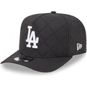 gorra-curva-negra-snapback-9fifty-a-frame-precurved-checkered-de-los-angeles-dodgers-mlb-de-new-era