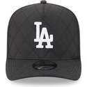 gorra-curva-negra-snapback-9fifty-a-frame-precurved-checkered-de-los-angeles-dodgers-mlb-de-new-era