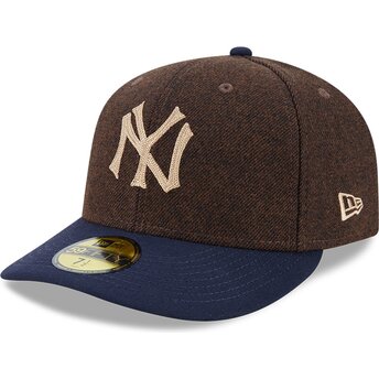 Gorra curva marrón y azul ajustada 59FIFTY Precurved de New York Yankees MLB de New Era
