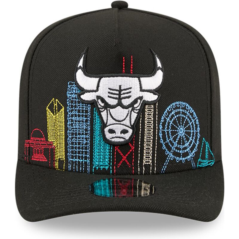 gorra-curva-negra-snapback-9fifty-a-frame-precurved-skyline-de-chicago-bulls-nba-de-new-era gorra-curva-negra-snapback-9fifty-a-frame-precurved-skyline-de-chicago-bulls-nba-de-new-era