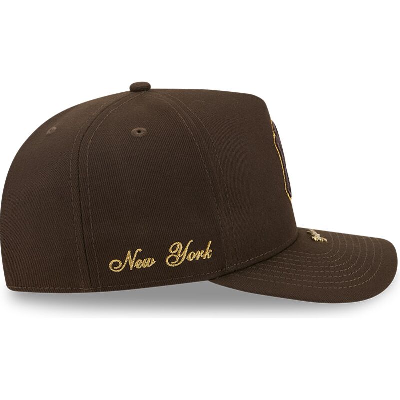 gorra-curva-marron-snapback-9fifty-a-frame-precurved-visor-pin-de-new-york-yankees-mlb-de-new-era gorra-curva-marron-snapback-9fifty-a-frame-precurved-visor-pin-de-new-york-yankees-mlb-de-new-era
