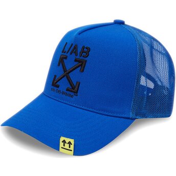 L/AB c/o Off-White™ Black Logo Clamp Arrows Blue Trucker Hat