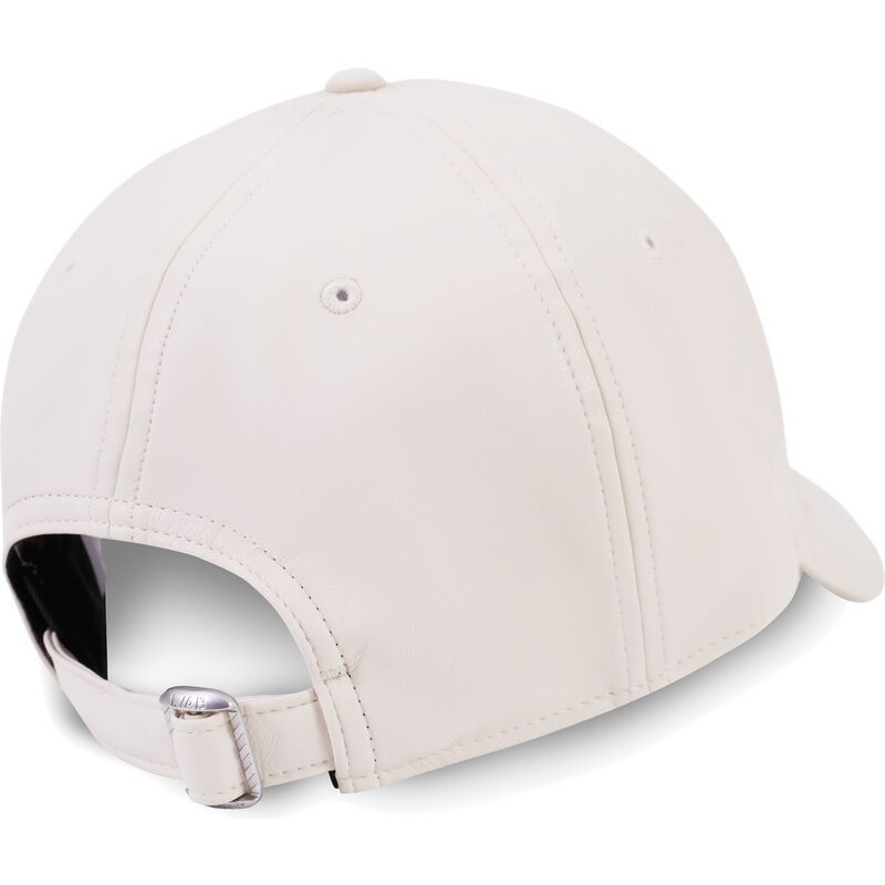 l-ab-c-o-off-white-curved-brim-clamp-arrows-pu-leather-beige-adjustable-cap