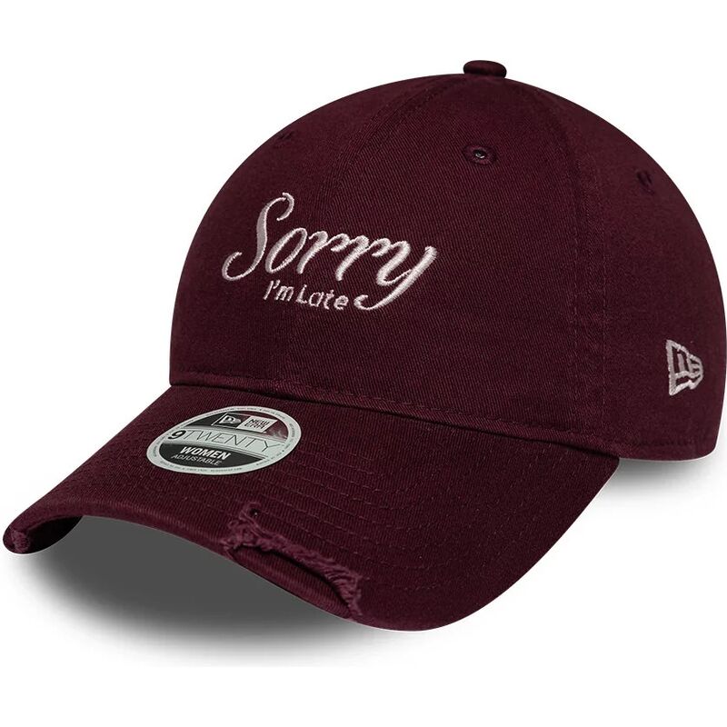 gorra-curva-granate-ajustable-para-mujer-9twenty-slogan-sorry-i-m-late-de-new-era
