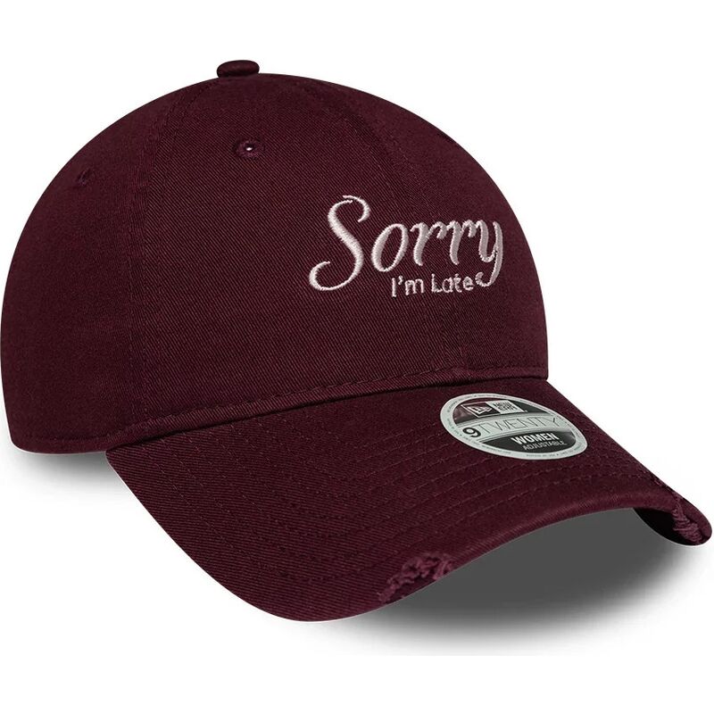 gorra-curva-granate-ajustable-para-mujer-9twenty-slogan-sorry-i-m-late-de-new-era