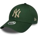 gorra-curva-verde-ajustable-para-mujer-9forty-metallic-de-new-york-yankees-mlb-de-new-era