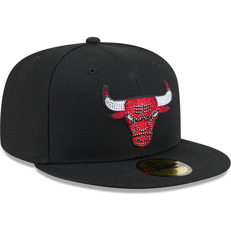 new-era-flat-brim-59fifty-rhinestone-badge-chicago-bulls-nba-black-fitted-cap new-era-flat-brim-59fifty-rhinestone-badge-chicago-bulls-nba-black-fitted-cap