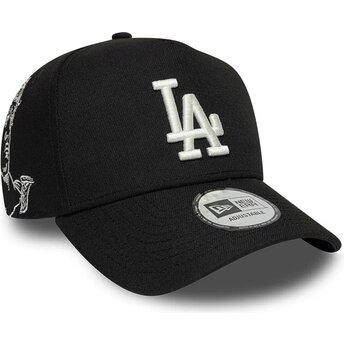 Gorra curva negra snapback E Frame Mythical Icon de Los Angeles Dodgers MLB de New Era