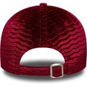 new-era-curved-brim-women-red-logo-9forty-velour-los-angeles-dodgers-mlb-red-adjustable-cap